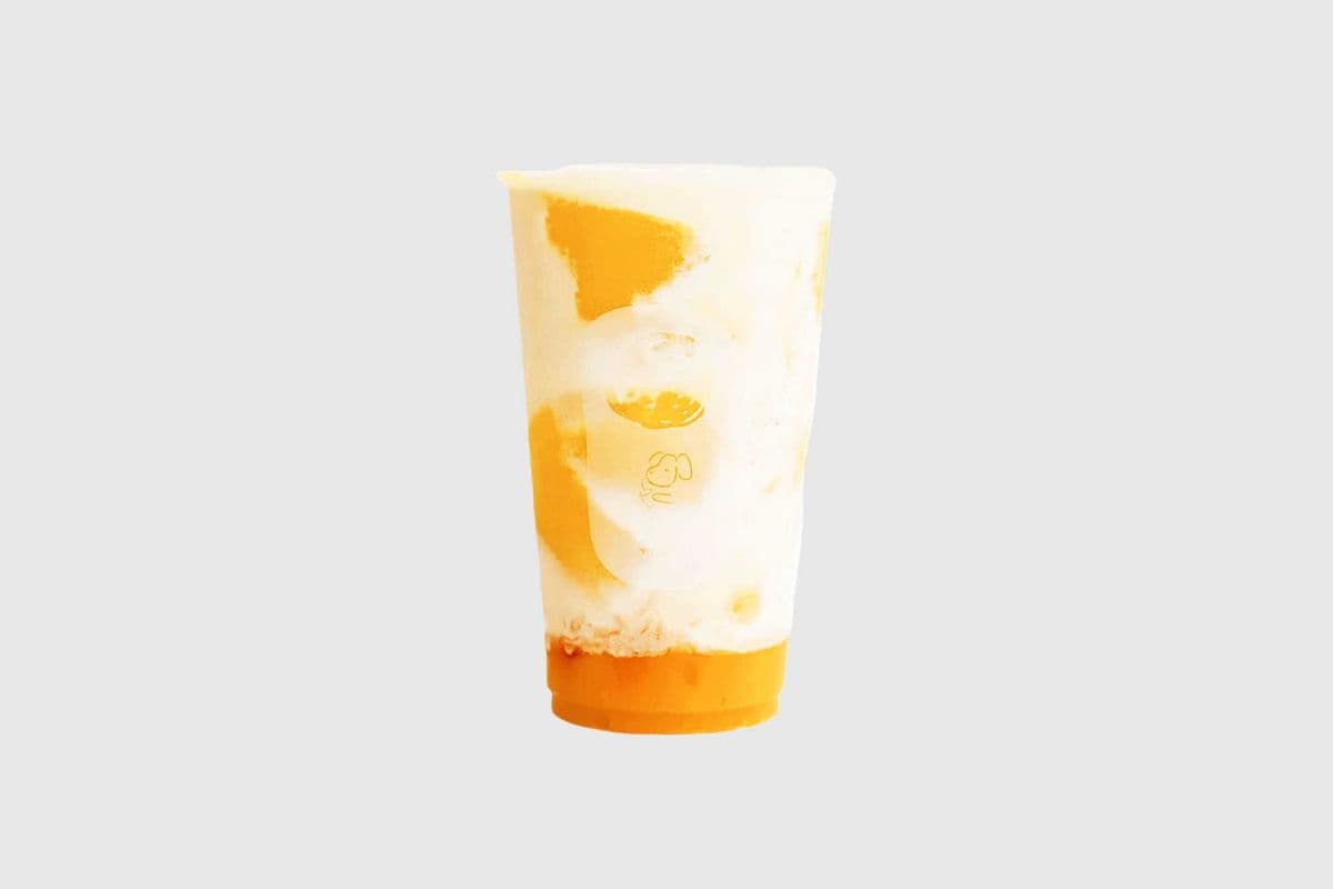 Mango Grapefruit Smoothie with Cream Foam