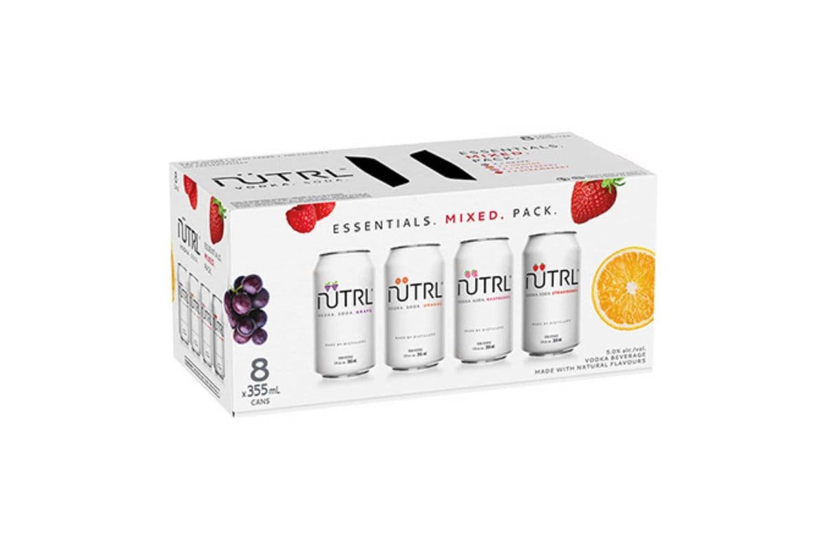 Nutrl Essentials Mixer Pack (8 Cans) (8 x 355ml)