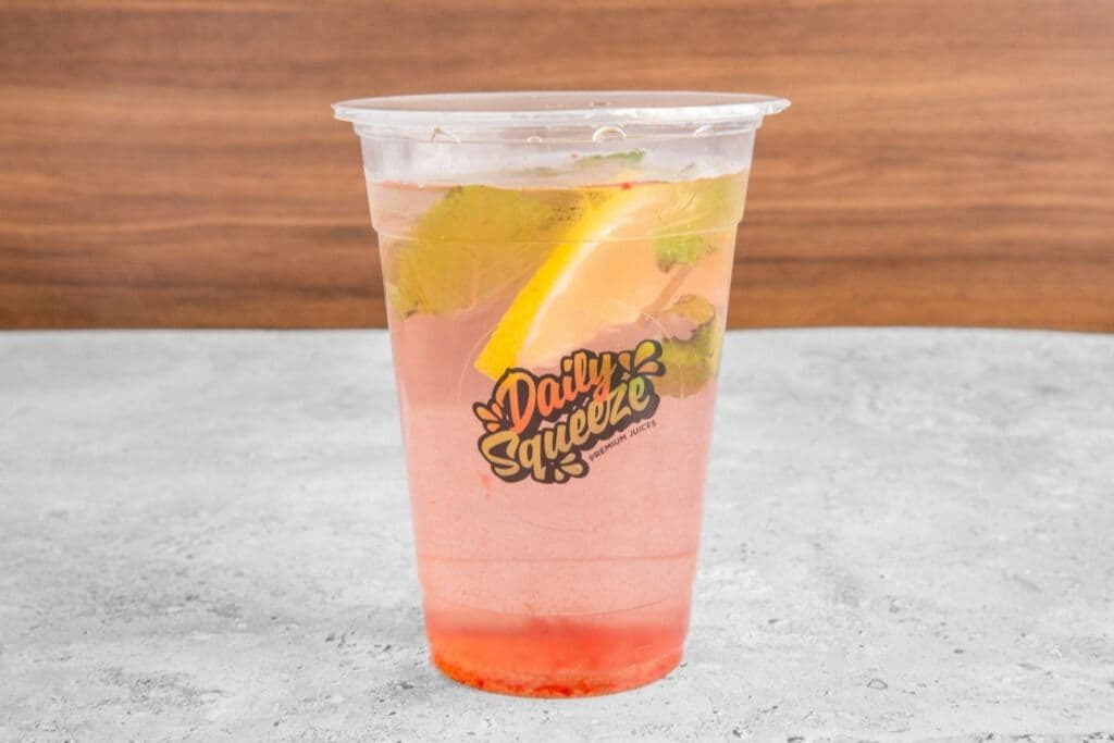 Peach Oolong with Passion Popping Boba