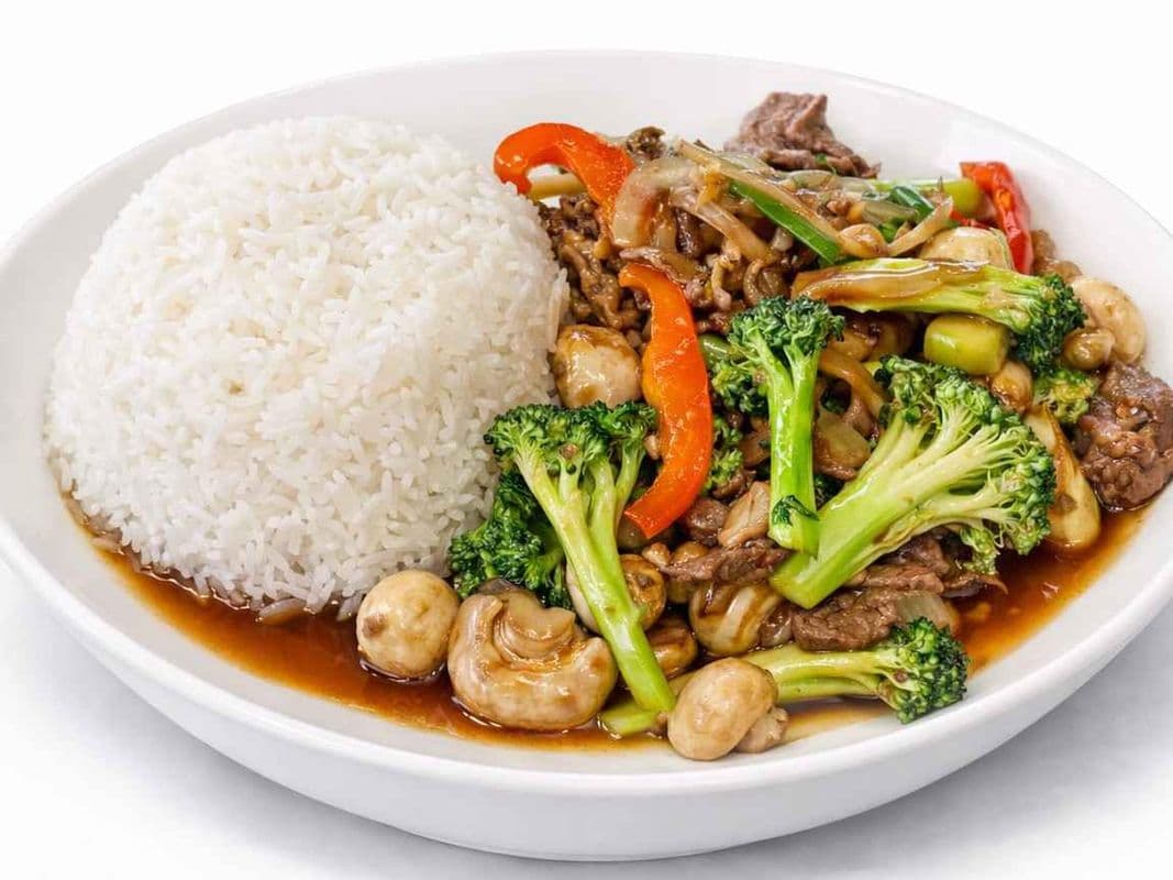 M73.) Kao Nue Pad Nam Mun Hoy