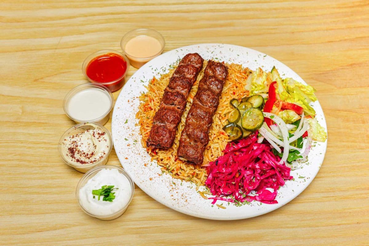 Kofta Kabob Platter (One Skewer)