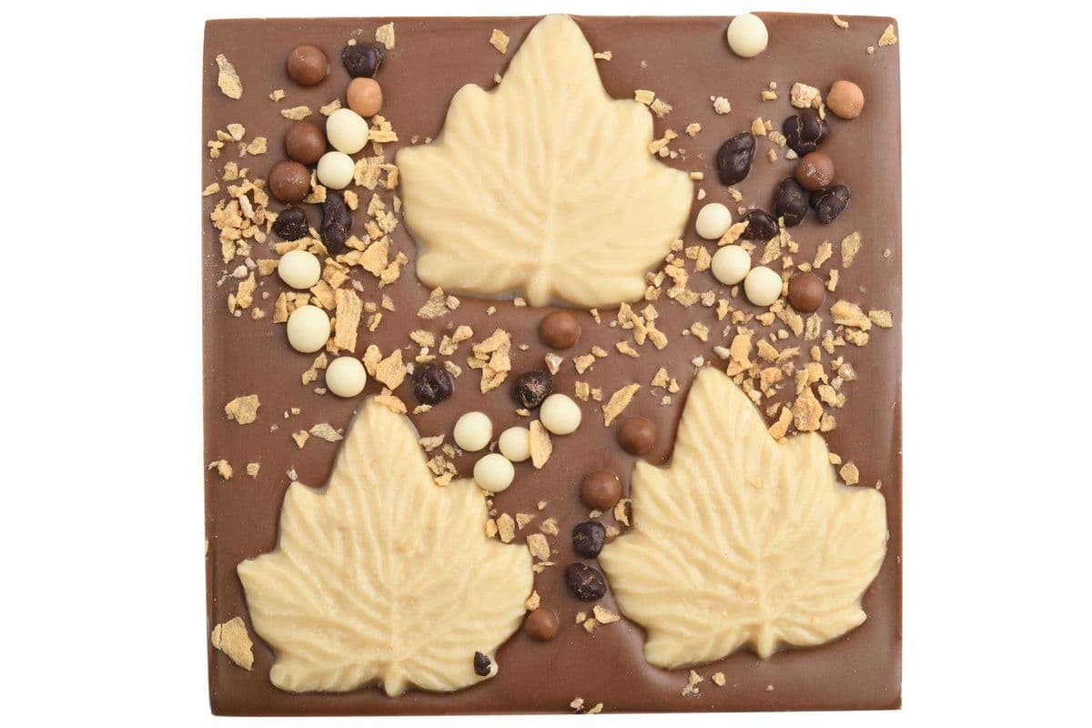 Carré gourmand chocolat au lait et feuilles d’érable