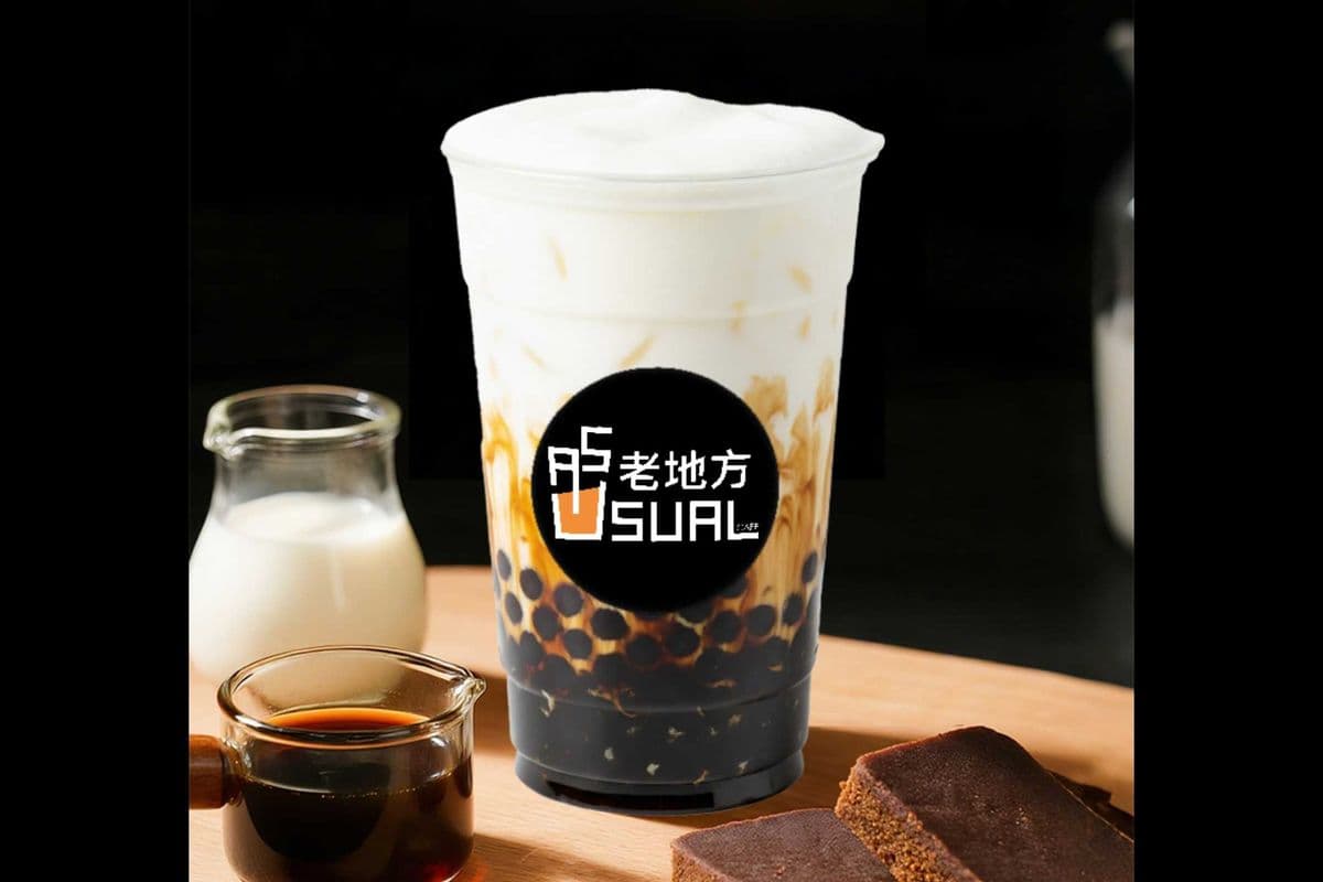 Capped Brown Sugar with Milk and Pearls / 黑糖珍珠厚鮮奶