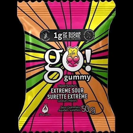 Go Gummy - Extreme Sour Gummy Bears, 50g