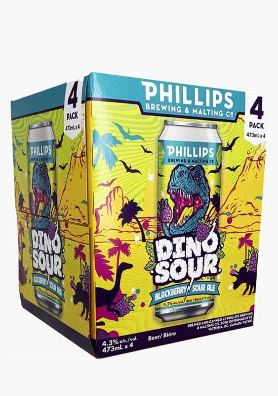 Phillips Dino Sour Blackberry Sour Ale (4 x 473 ml)