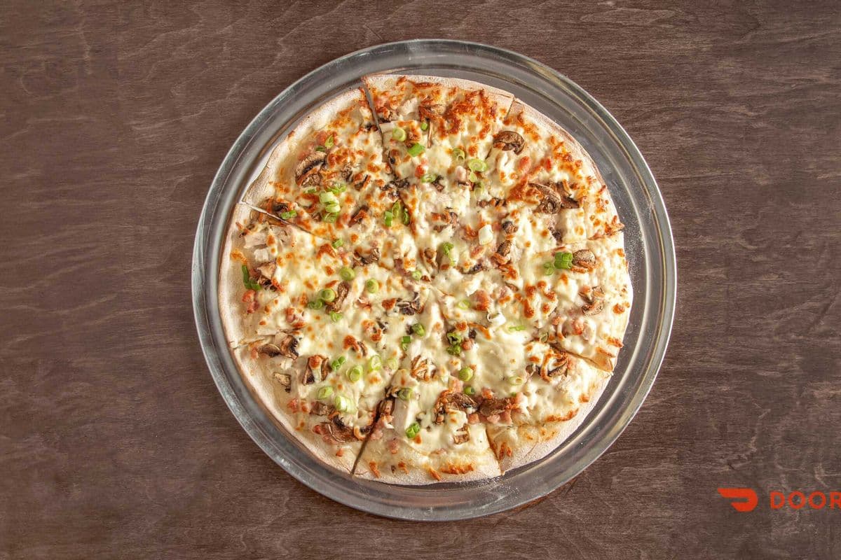 Chicken Carbonara Pizza with Classic Pizza Dough
