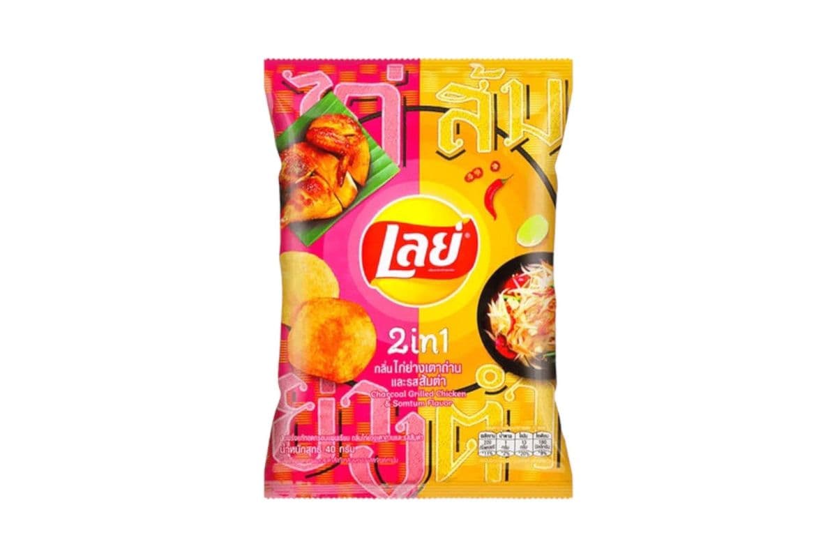 Lay’s 2 in 1 charcoal grilled chicken and somtum (40g)