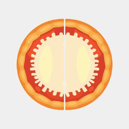 2x Medium Half & Half Pizza Deal 1 Topping (Vegan)