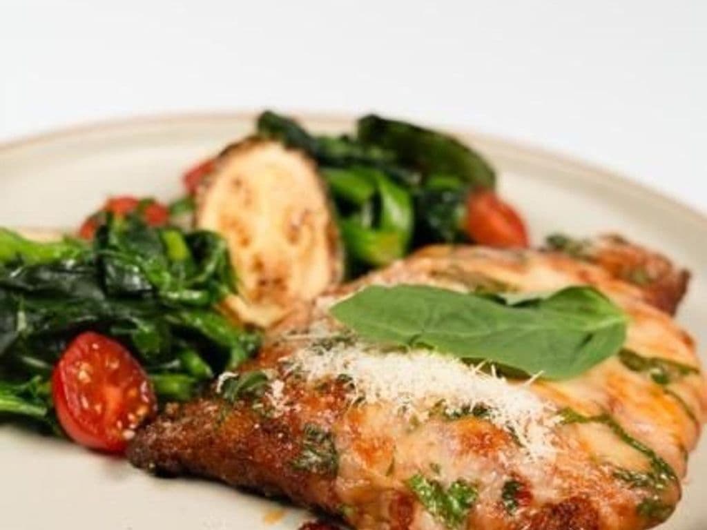 Chicken Parmigiana with Seasonal Vegetables