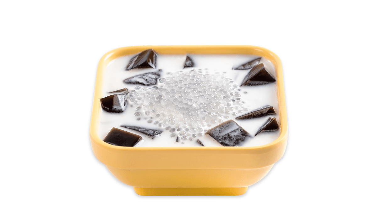 Coconut Milk Sago and Grass Jelly - 椰汁西米露凉粉