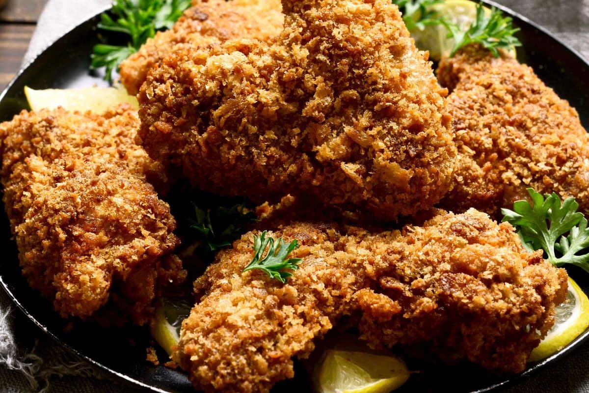 Fried Breaded Chicken Wings (Six Pieces)