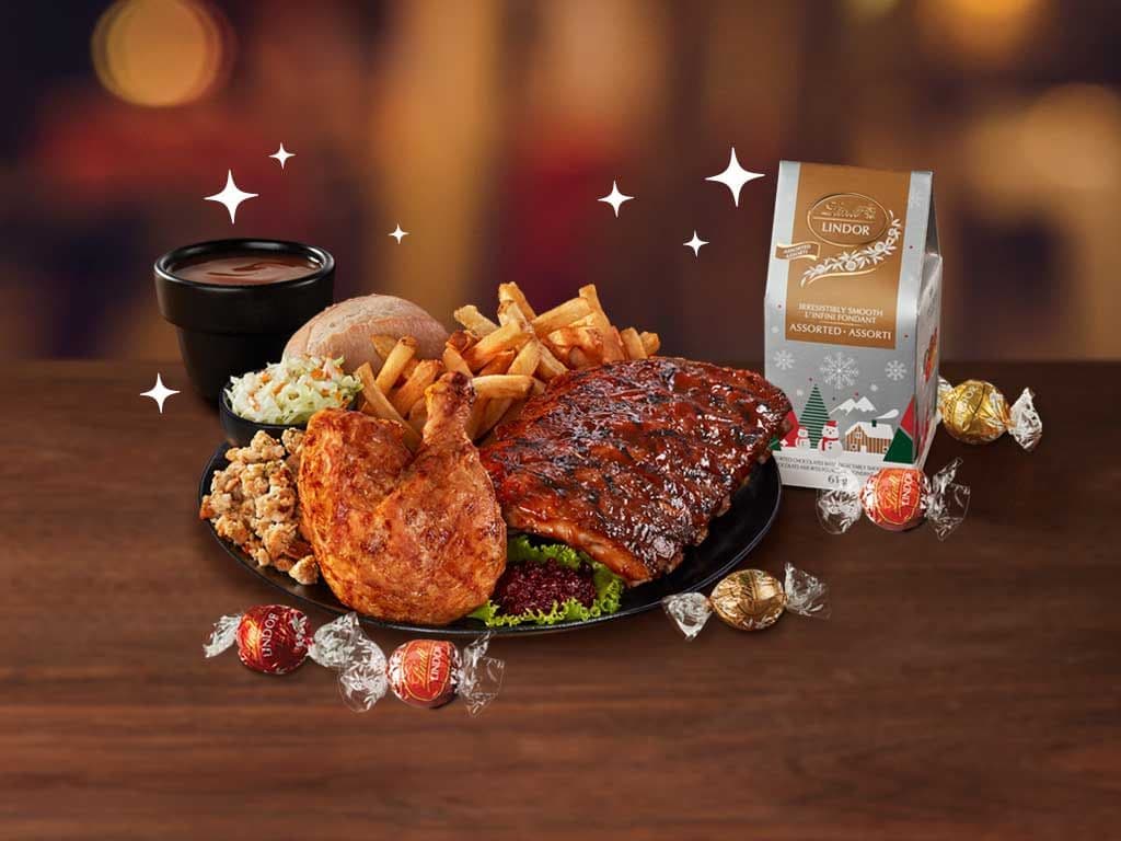 Festive Chicken & Half Rack Combo
