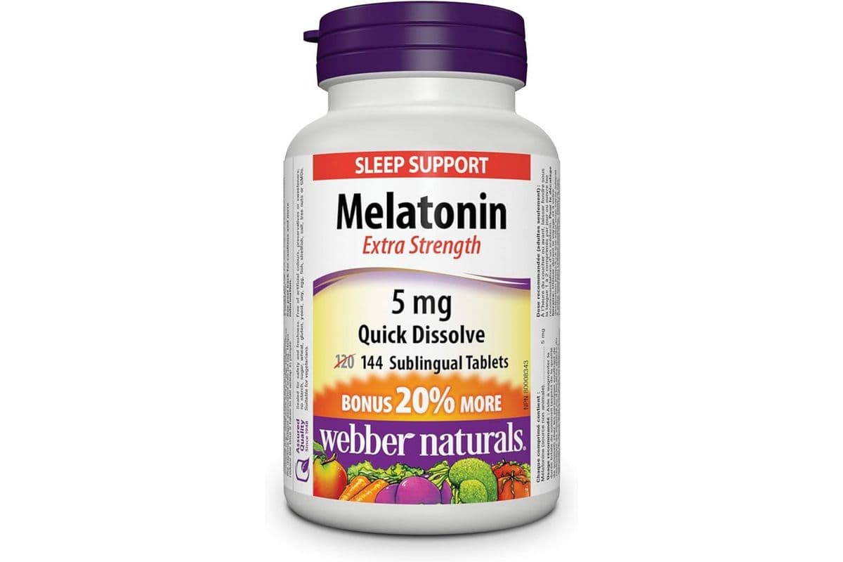 Webber Naturals Melatonin 5 mg Sublingual Tablets (144 ct)