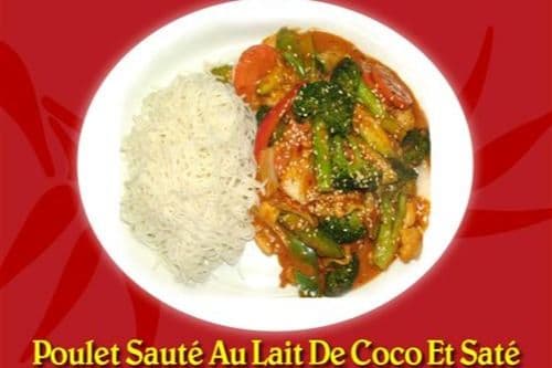 48. Poulet saute coco et sate / Chicken Sautéed Coconut and Sate