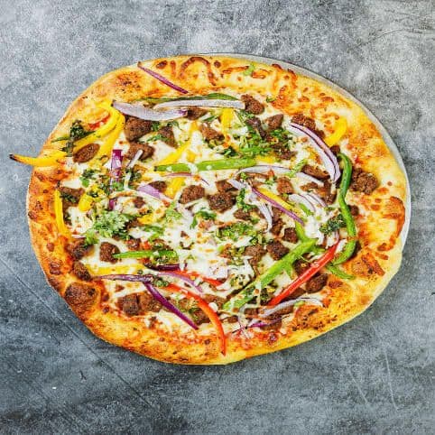 Lamb Seekh Kebab Pizza