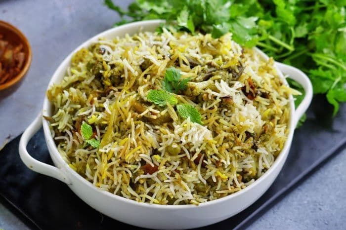 Green Mirchi Paneer Biryani