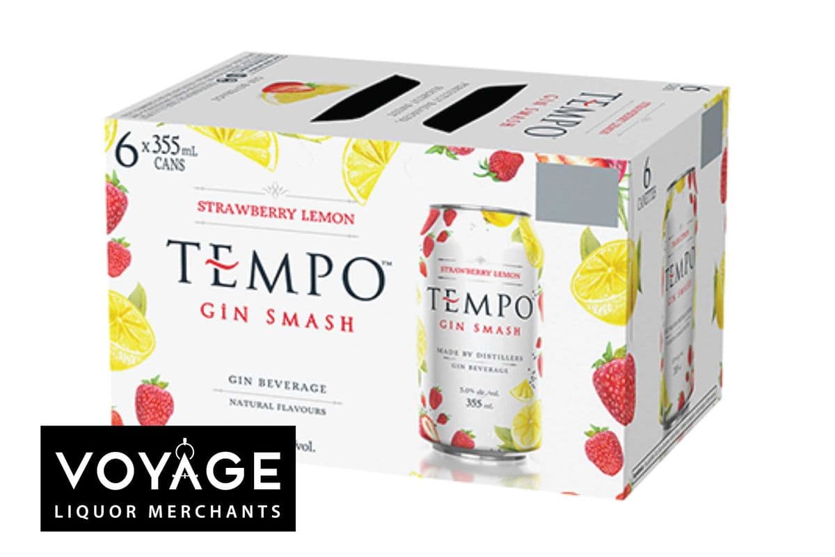 Tempo Strawberry Lemon Gin smash (6 x 355 ml)