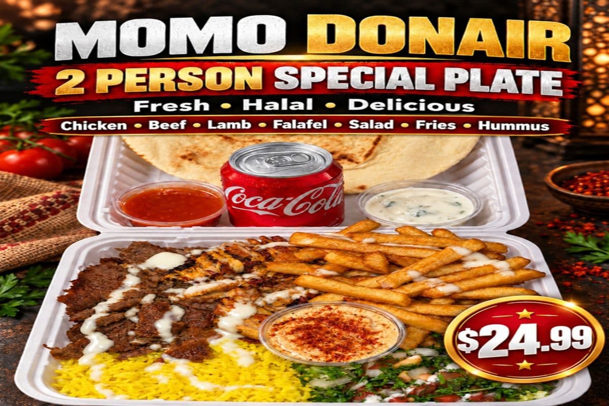 Momo Donair Special Plate (Two Persons)
