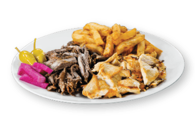 Assiette mixte shawarma taouk / Shawarma Taouk Mixed Plate