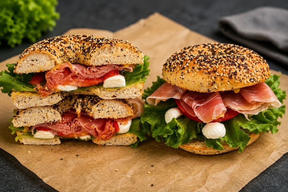 Prosciutto & Mozzarella Bagel