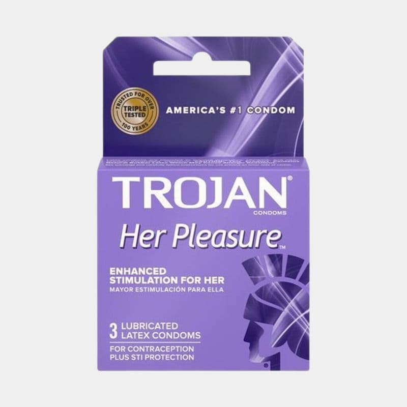 Trojan Her Pleasure Sensations Latex Condoms (3 Ct)