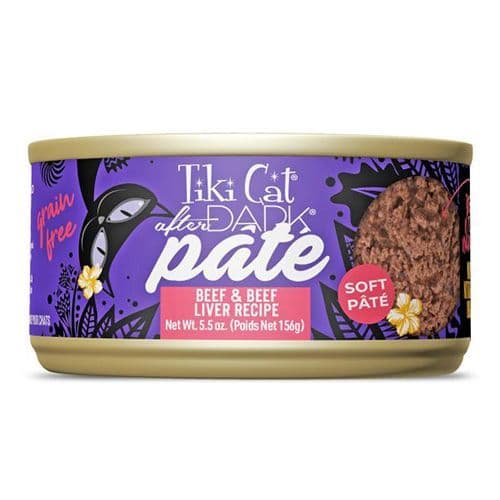 Tiki Cat After Dark Soft Pâté Beef & Beef Liver Recipe Wet Cat Food 5.5oz