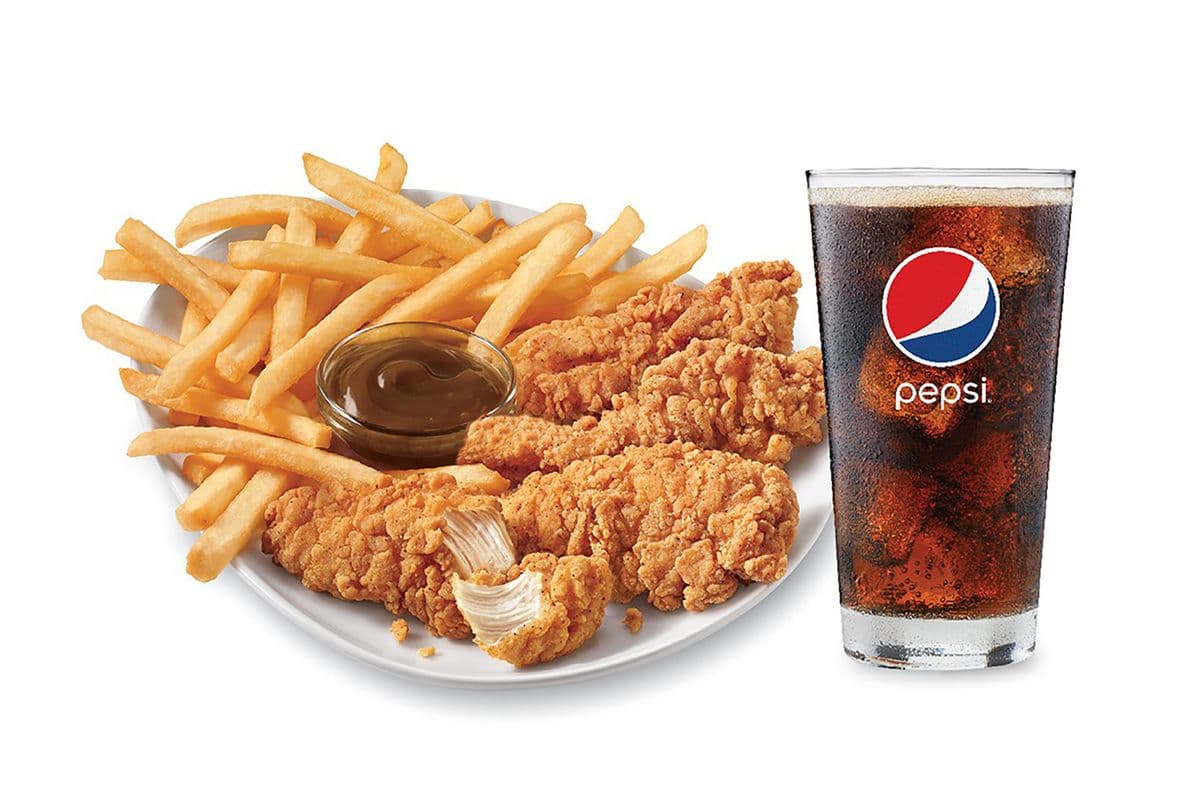 Four-Piece Chicken Strip Basket with Drink