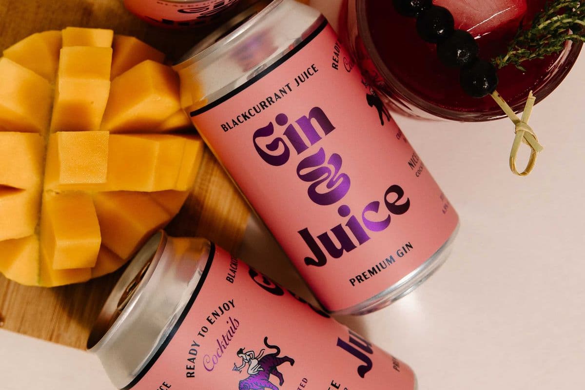 Nicelife Gin & Juice - Blackcurrant , 4PK Cans (4 x 355ml)