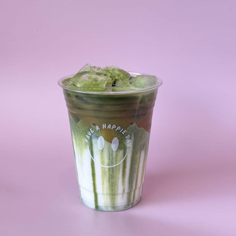 Coconut Caramel Matcha Latte