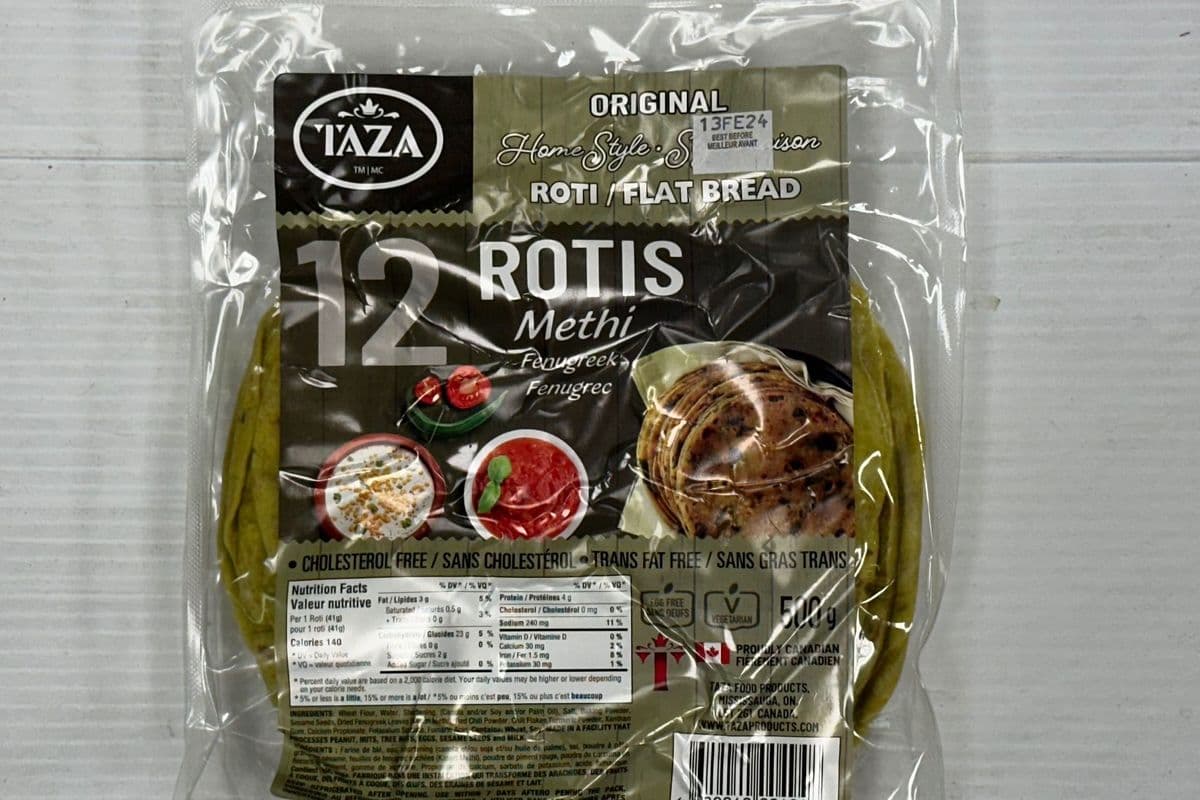 Taza Roti - Methi (12pcs) (500 g)