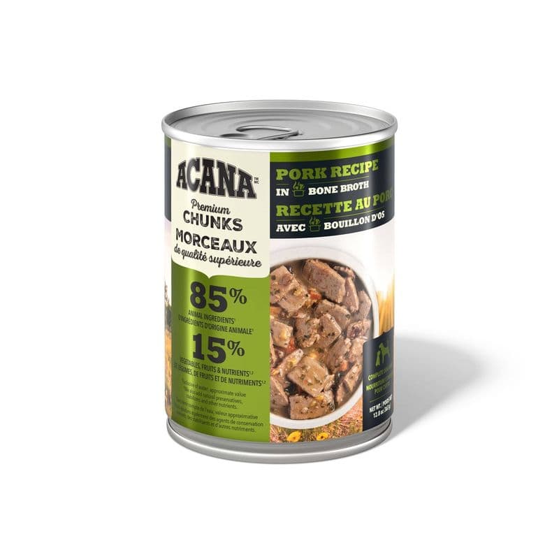 Acana Premium Chunks Wet Dog Food Pork Recipe in Bone Broth 363 g