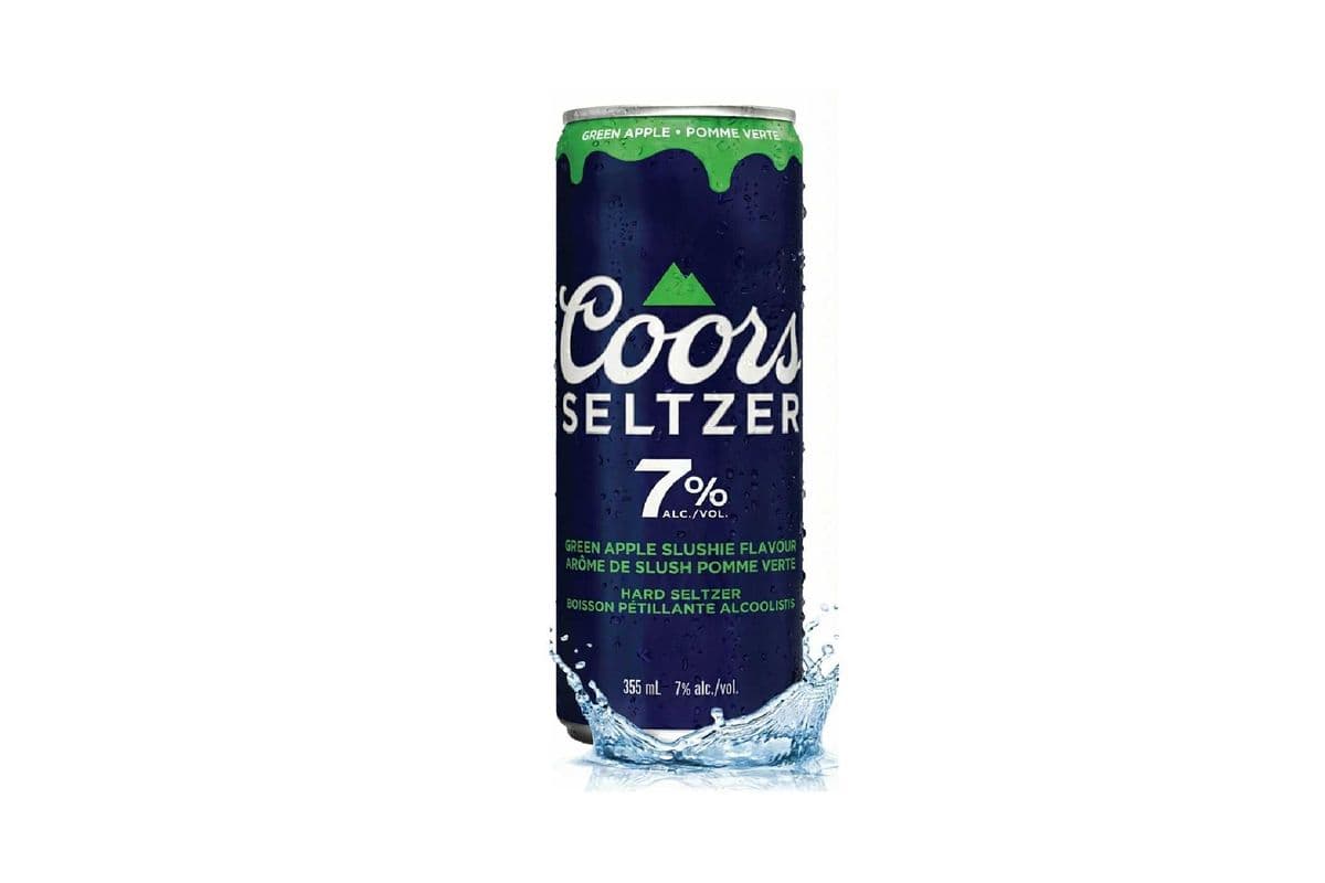 135220. COORS SELTZER SLUSHIE GREEN APPLE (1 x 473ML)