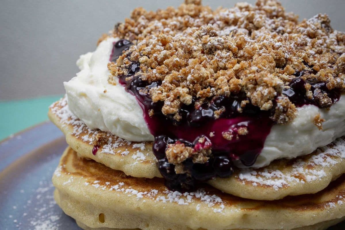 Blueberry Halva Pancakes