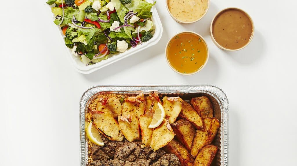 Forfait steak casa et crevettes papillons / Steak Casa and butterfly shrimp Bundle / Paquete de filete Casa y camarones mariposa