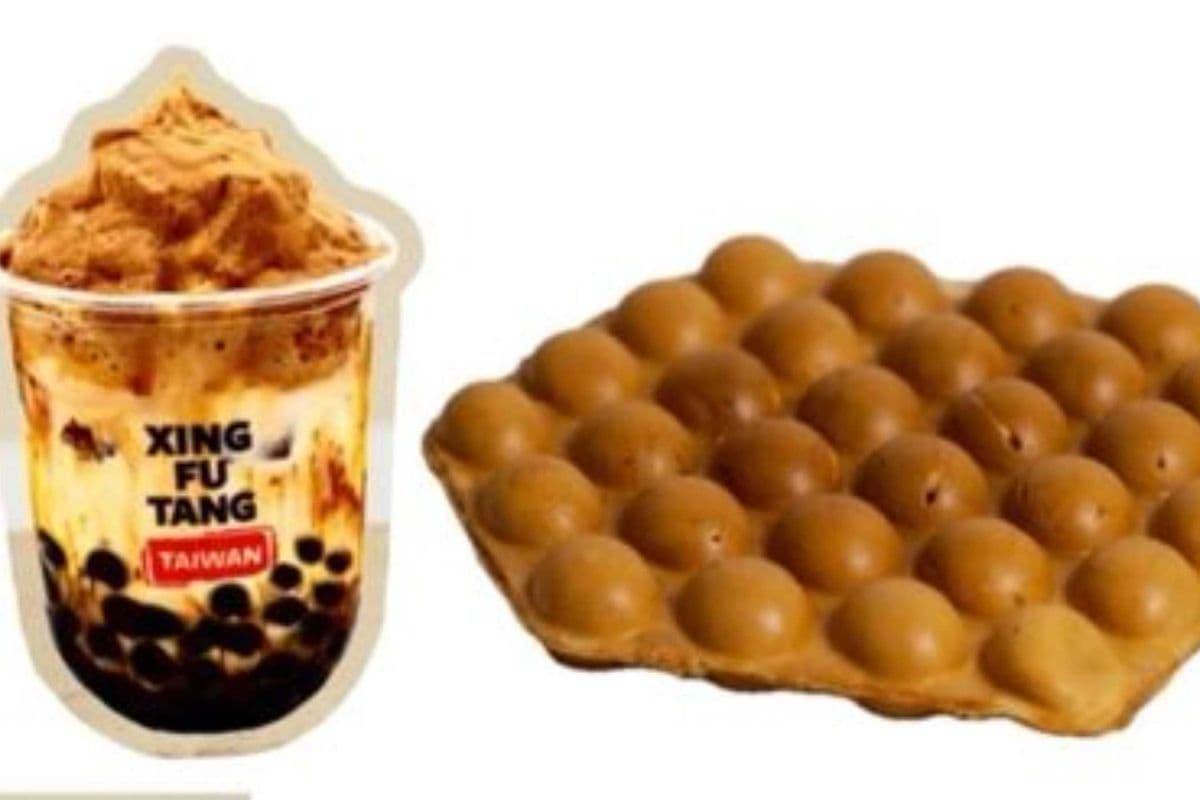 Combo 1 + 1 HK Bubble Egg Waffle with Brown Sugar Pearl Dalgona Coffee Fresh Milk
