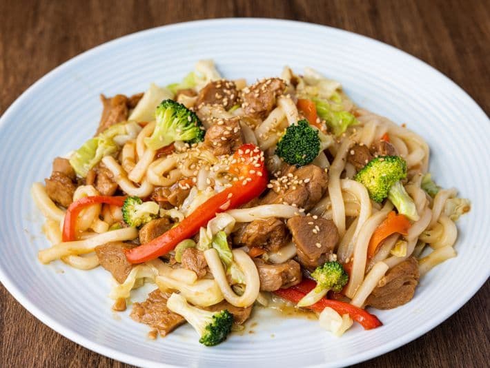 Vegan Chicken Yaki Udon