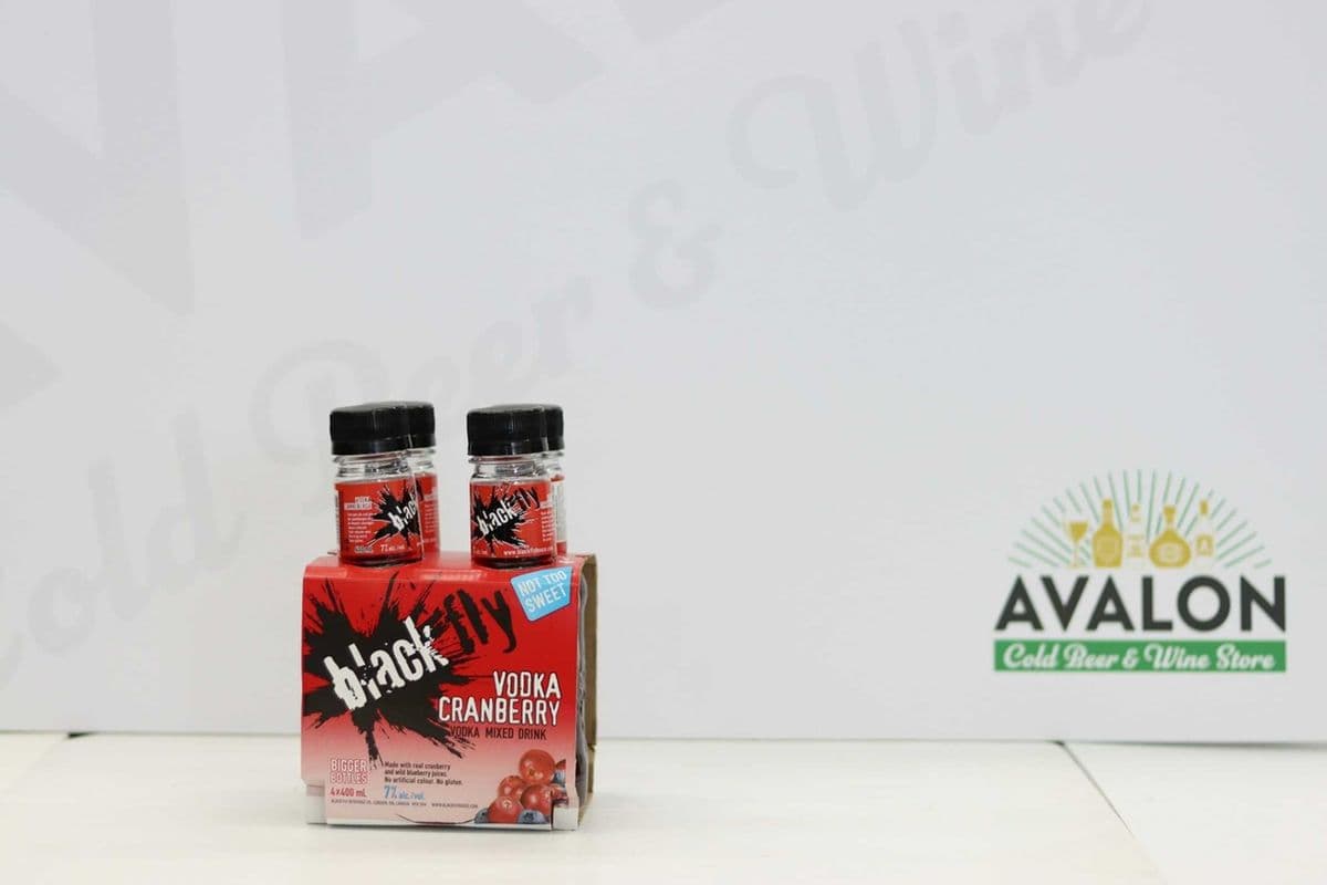 Black Fly Vodka Cranberry 4 Pack Bottles (4 x 400ml)