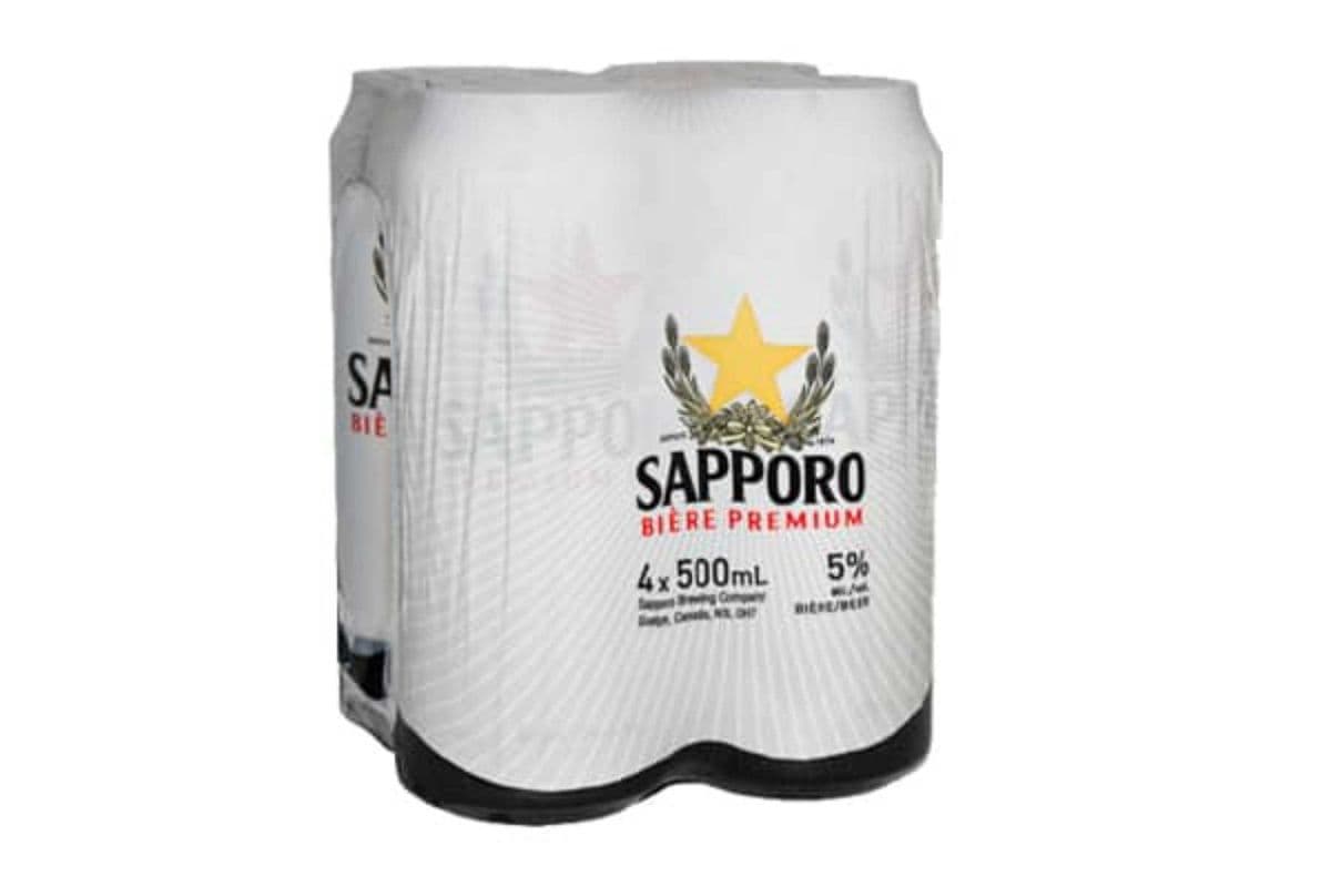 Sapporo Premium Beer (4 x 500 ml Cans)