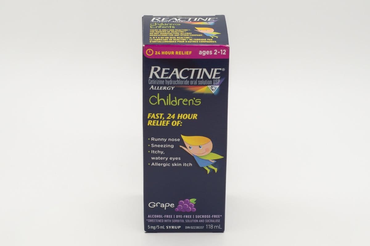 Reactine Children's Oral Solution, Grape (5mg/ml, 118ml)