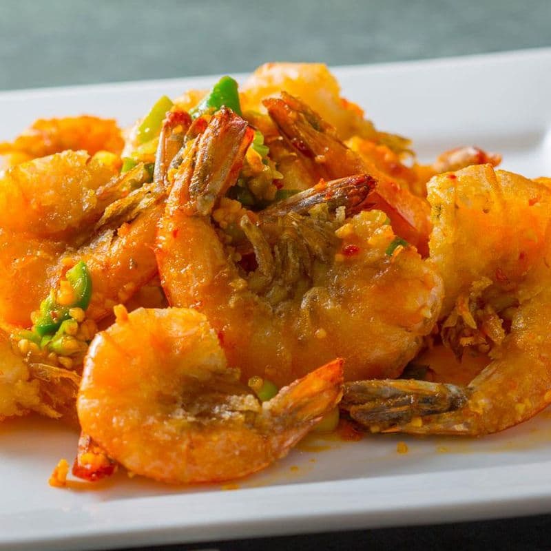 Prawns with Peppery Salt 椒鹽焗中蝦