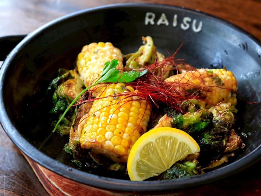 Corn And Brussels Sprout Karaage