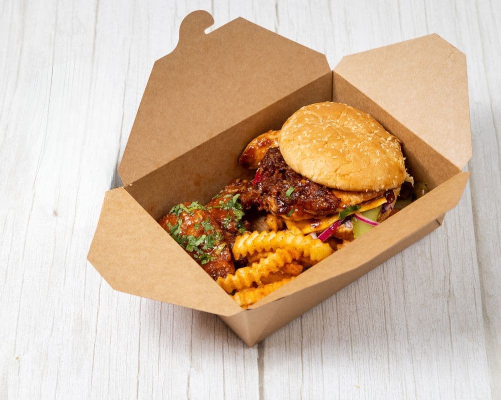 2‑Tenders + Fried Chicken Burger + Fries Combo in Seoulmate (Korean gochujang sauce)