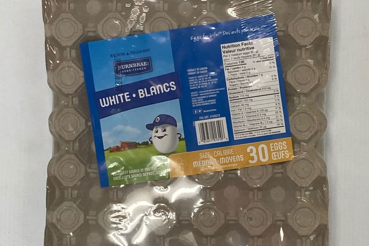 OUT OF STOCK - Burnbrae Farms Medium 30PK Eggs