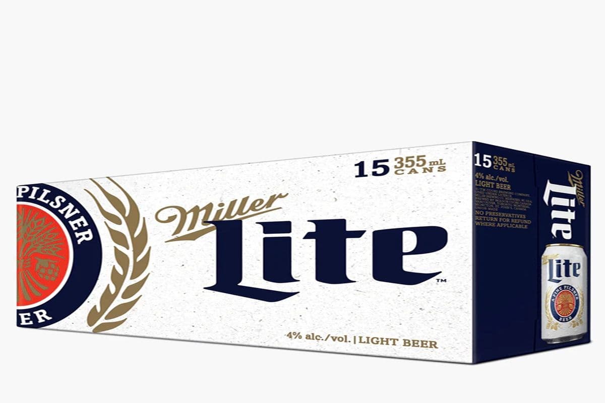 MILLER LIGHT (15 X 355ML) 4.2% ABV (15 x 355 mL)