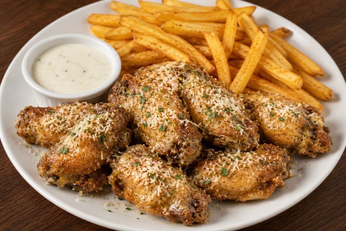 Garlic Parm Wings Meal (10 pcs)