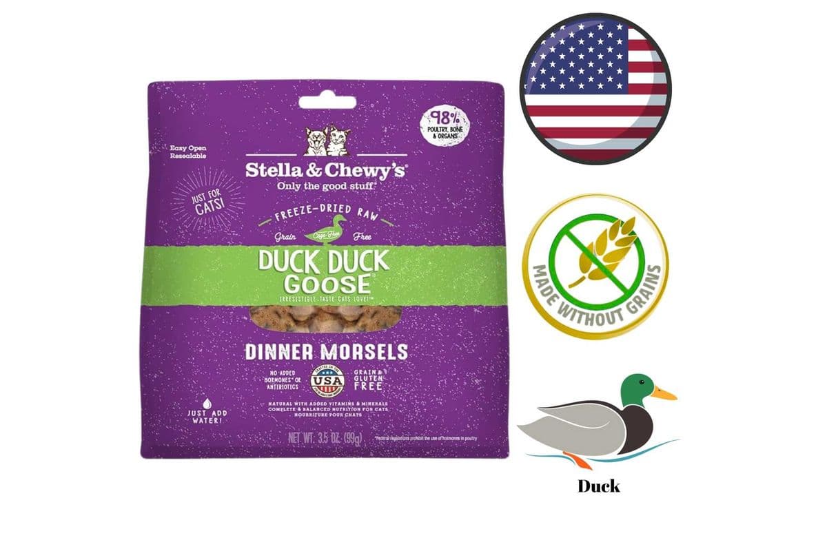 Stella & Chewy's - Duck, Duck Goose Freeze Dried Raw Dinner Morsels Cat Food - 3.5 Oz