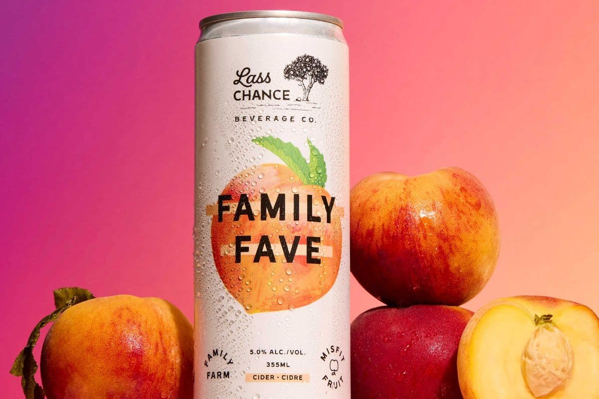 Lass Chance Peach Cider, 1Can(5.0% ABV) (1 x 473mL)