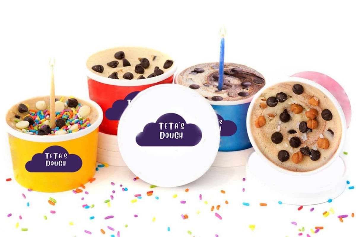 Happy Birthday Edible Cookie Dough 4 Pack / Happy Birthday Lot de 4 pâtes à biscuits comestibles