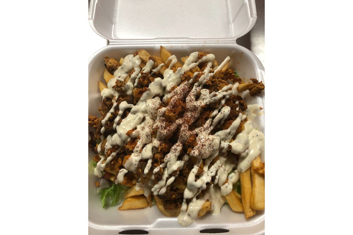 Mix Chicken and Beef Shawarma Helmand Salad