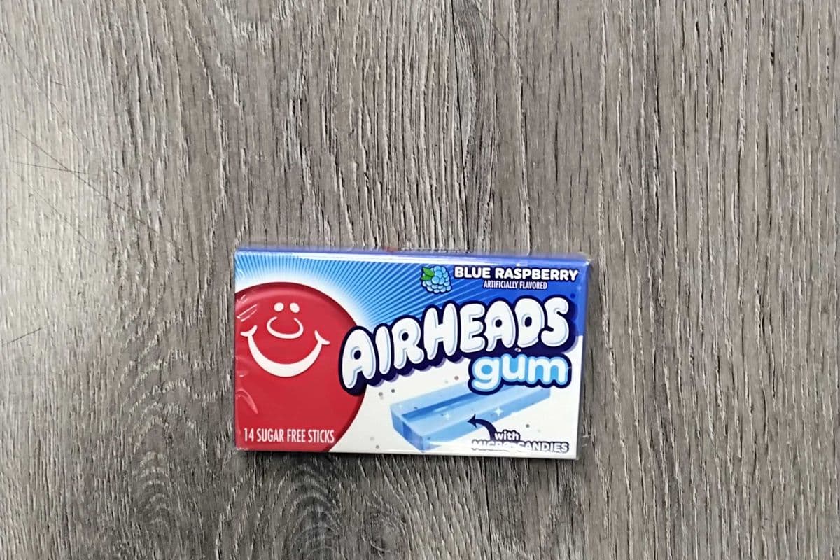 Airheads blue raspberry sugarfree gums (14 sticks)